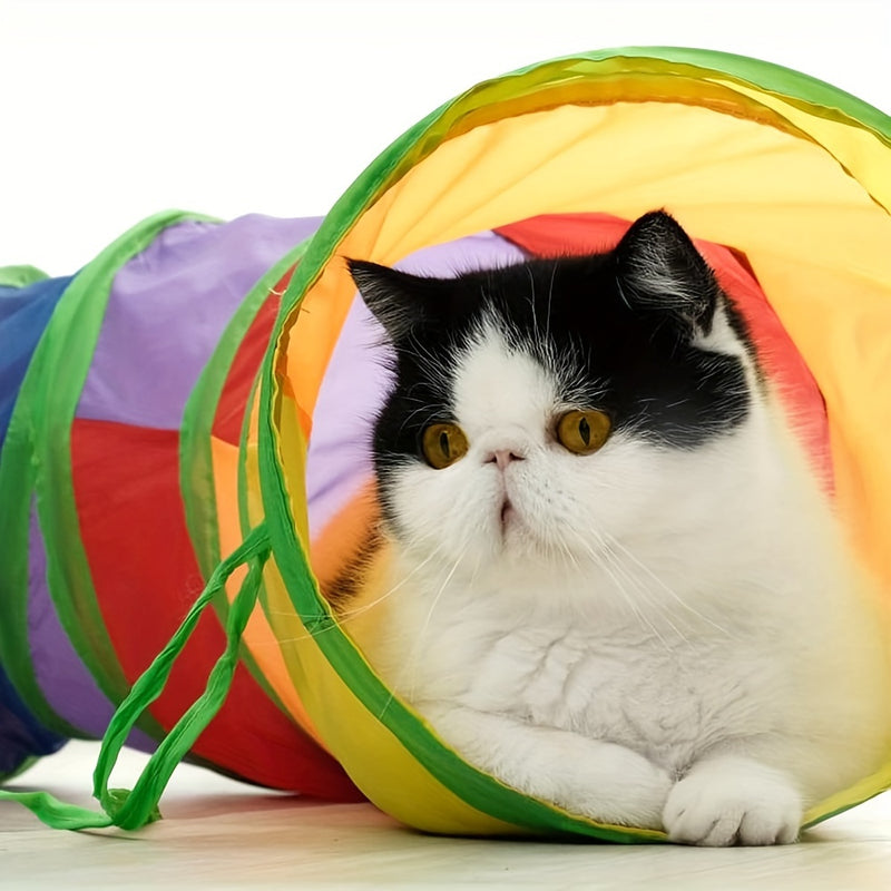 túnel de Brinquedo para gatos com bola de sino ,estimulantes para a diversão