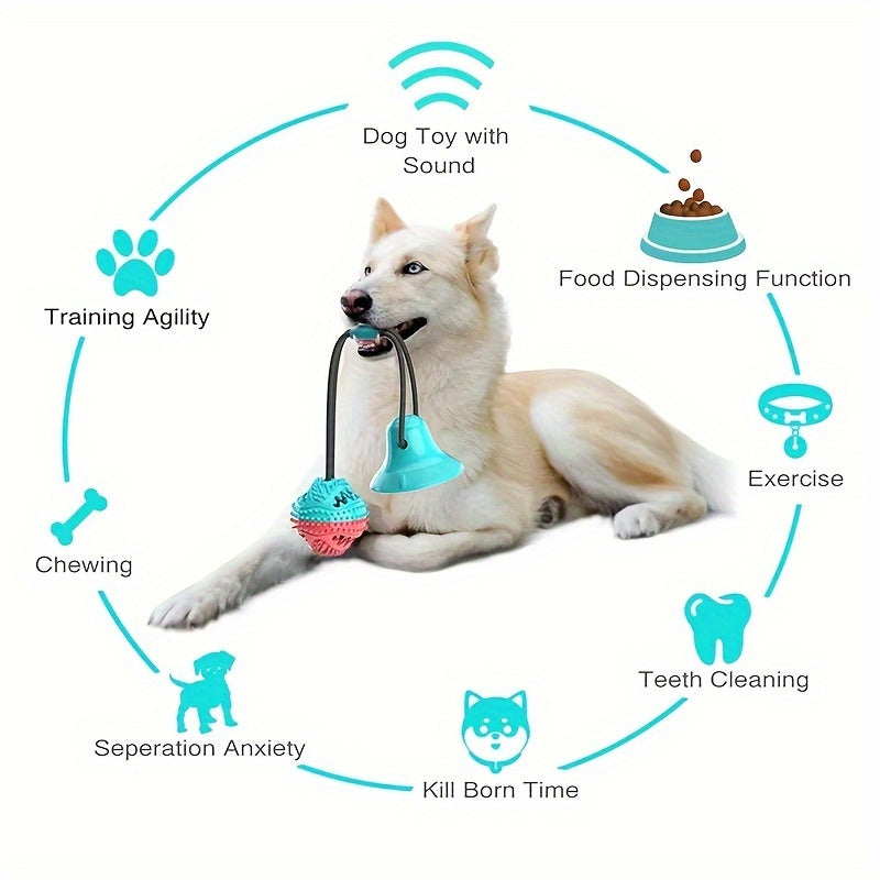 Brinquedo Estimulação Alimentar e Mental de Corda para Cachorros: Cabo de Guerra Durável e Resistente à Mastigação