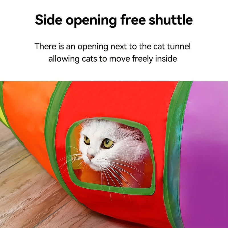 túnel de Brinquedo para gatos com bola de sino ,estimulantes para a diversão